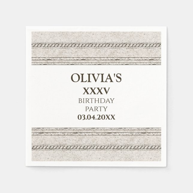 Griechisches Papier Napkin mit Steinelementen Serviette (Vorderseite)