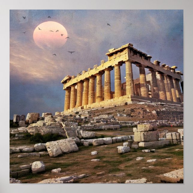 Griechisches Parthenon Poster (Vorne)