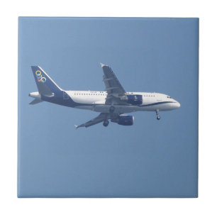 Griechisches Passagierflugzeug Fliese