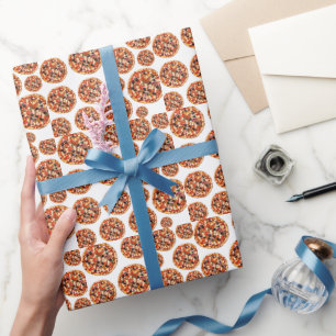 Griechisches Pizza-Muster Geschenkpapier