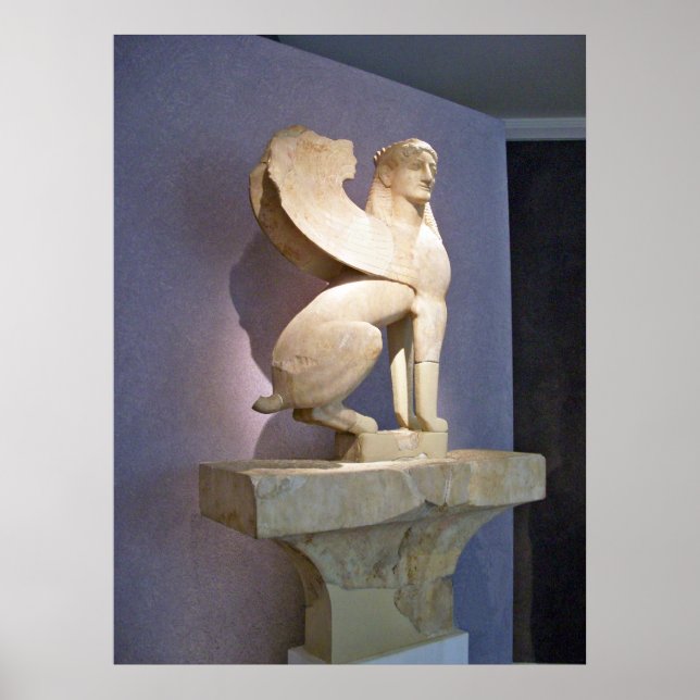 Griechisches Poster "Gate Marble Sphinx" (Vorne)