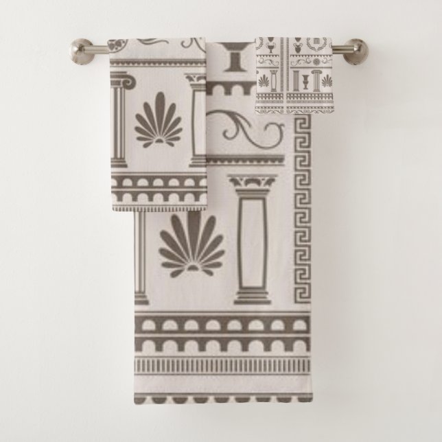 Griechisches Revival Motif Badhandtuch Set (Insitu)