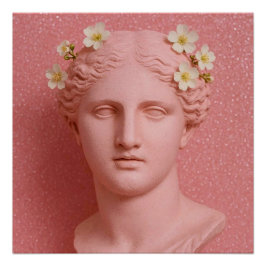 Griechisches rosa Poster. Poster