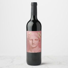 Griechisches Roséwein-Etikett. Weinetikett