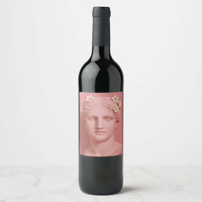 Griechisches Roséwein-Etikett. Weinetikett (Vorderseite)