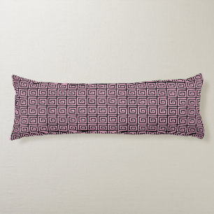 Griechisches Schlüsseldesign - Rosa und Schwarz Seitenschläferkissen