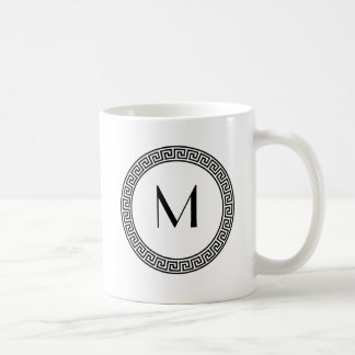 Griechisches Schlüsselentwurfs-Monogramm Tasse