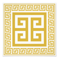 Griechisches Schlüsselmuster Goldenes Design