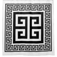 Griechisches Schlüsselmuster Schwarzes Design