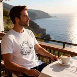Griechisches Sommer-Küsten-T-Shirt T-Shirt