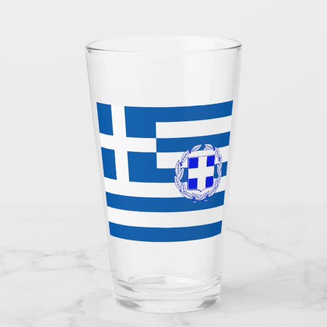 Griechisches Wappen   Glas (Vorderseite)