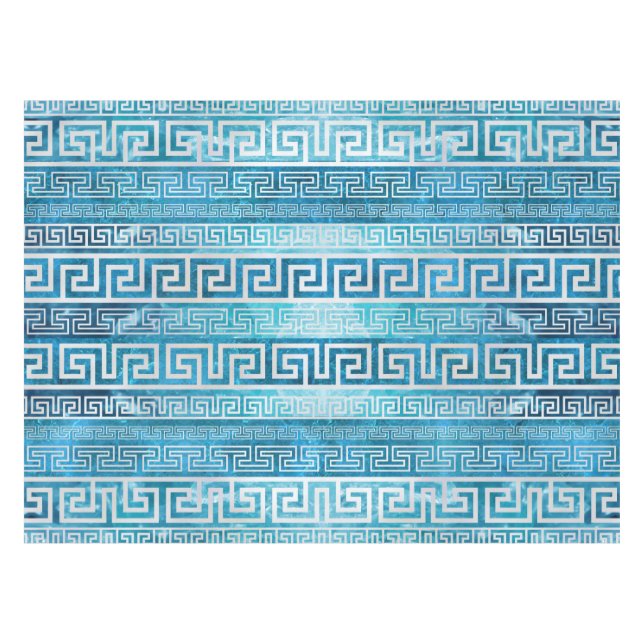 Griechisches Windungs-Muster - griechische Tischdecke (Vorderseite (Horizontal))