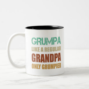 Griesgrämiger Opa wie ein normaler Opa, nur mürris Zweifarbige Tasse