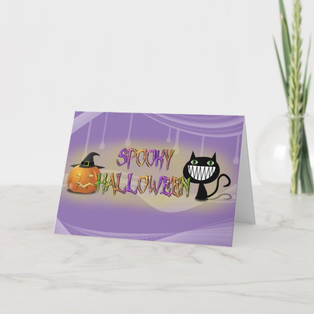 griesgrämiges Halloween Karte (Vorderseite)