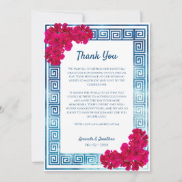 Griesische Wasserfarben Elegantes Foto Dankeskarte