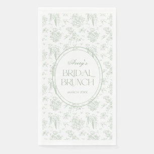 Grieß Toile Floral Vintage Brautparty Willkommen Serviette