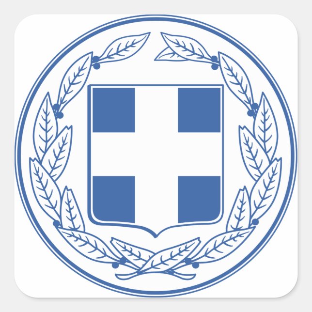 Grießemblem Quadratischer Aufkleber (Vorderseite)