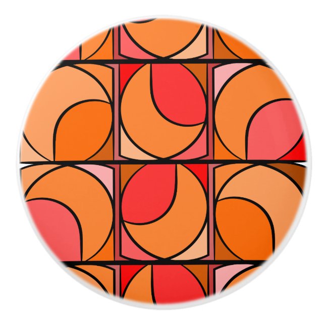 Griff aus orangefarbenem Keramik 70' (Vorderseite)