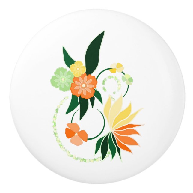 Griff aus orangefarbener Keramik (Vorderseite)