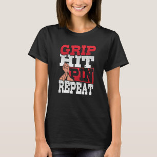 Griffe auf das Button Wiederholarm Wrestler 1 T-Shirt