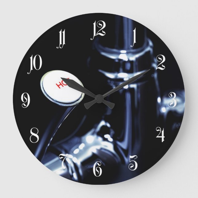 Griffhebel von Faucet Große Wanduhr (Vorderseite)