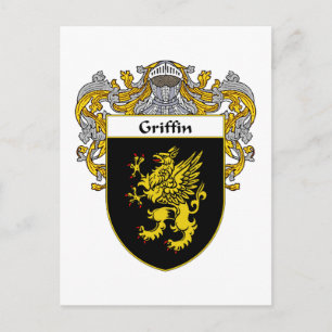 Griffin Coat of Arms (mantled) Postkarte