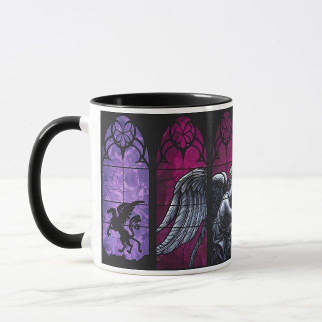 Griffin, Engel, Gargoyle & Schädel Gothic Wächter Tasse (Links)