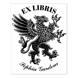 Griffin Ex Libris Gummistempel