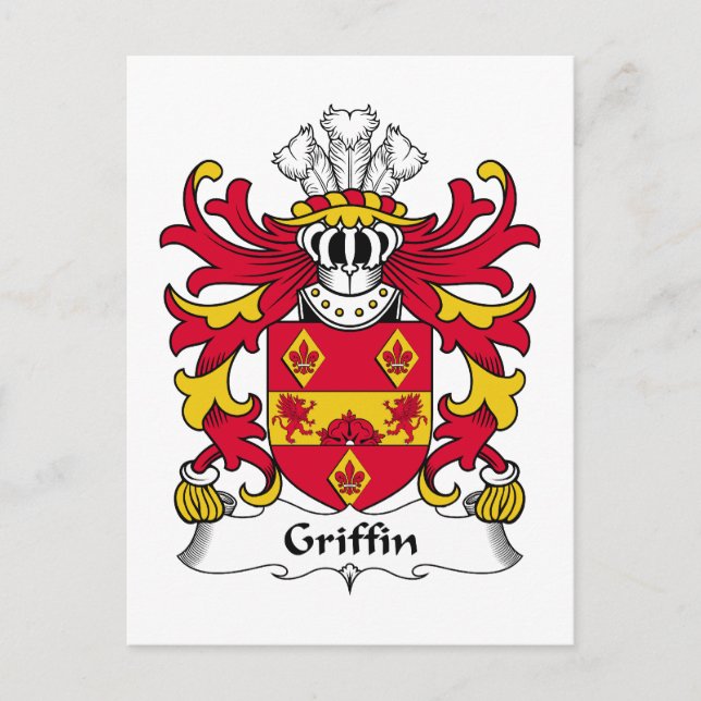 Griffin Familienwappen Postkarte (Vorderseite)