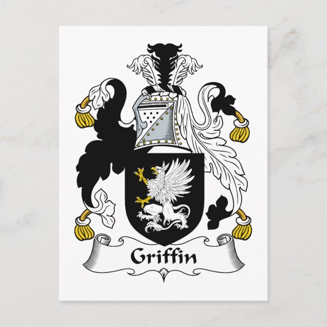 Griffin Familienwappen Postkarte (Vorderseite)
