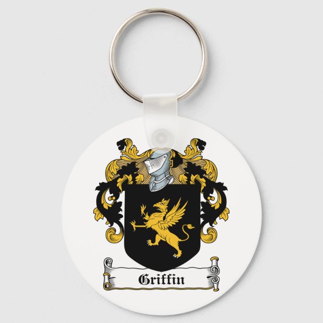 Griffin Familienwappen Schlüsselanhänger (Vorderseite)