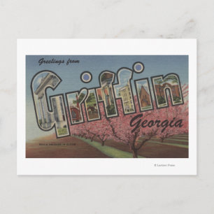 Griffin, Georgia - Große Buchstabenszenen Postkarte