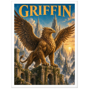 Griffin, Gothic Fantasy-Monster Postkarte