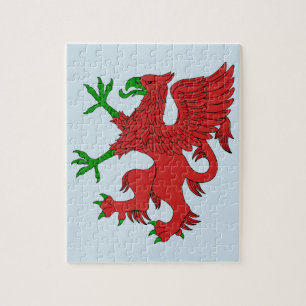 Griffin in Red und Green Puzzle