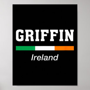 Griffin irischer Familienname St Patricks Day Irla Poster
