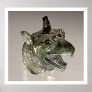 Griffin-Kopf, Fragment eines Kessel-Anbaugeräts, f Poster