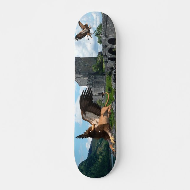 Griffin Mythological Animal Medieval Castle Skateboard (Vorne)