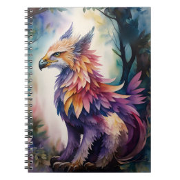 Griffin Night Forest Multicolor Watercolor Notizblock