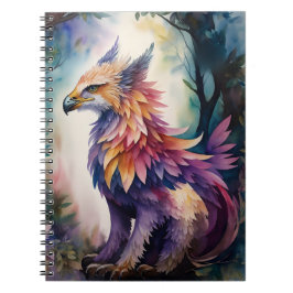 Griffin Night Forest Multicolor Watercolor Notizblock