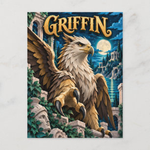 Griffin, Paper Cut Monster Postkarte
