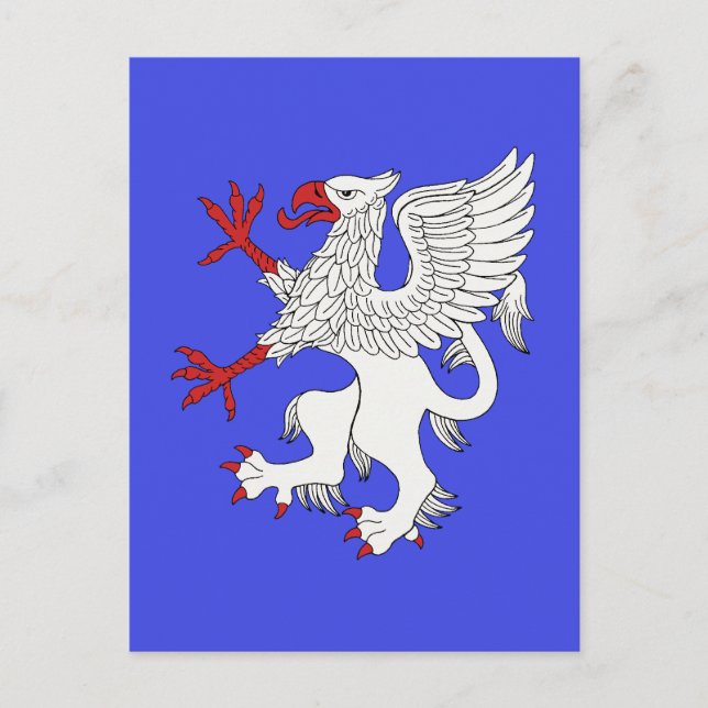 Griffin Rampant Argent Postkarte (Vorderseite)