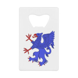 Griffin Rampant Azure Geldbeutel Flaschenöffner