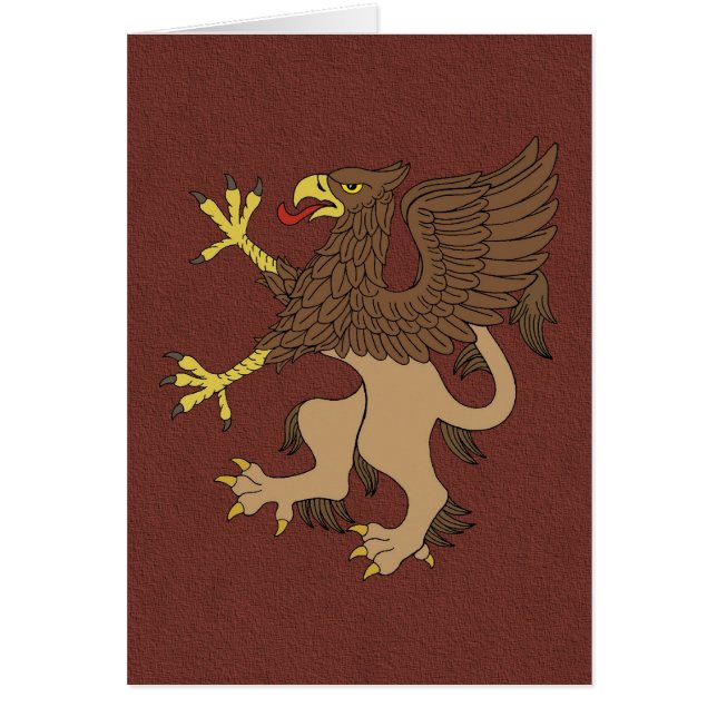 Griffin Rampant Grußkarte (Vorne)