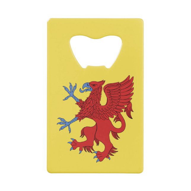 Griffin Rampant Gules Geldbeutel Flaschenöffner (Vorderseite)