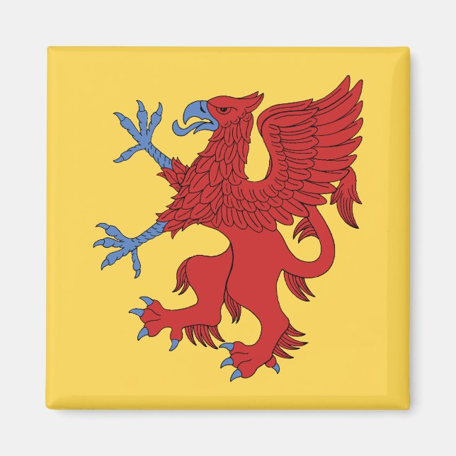 Griffin Rampant Gules Magnet (Vorne)