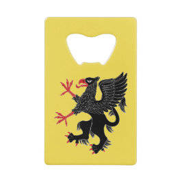 Griffin Rampant Sable Geldbeutel Flaschenöffner