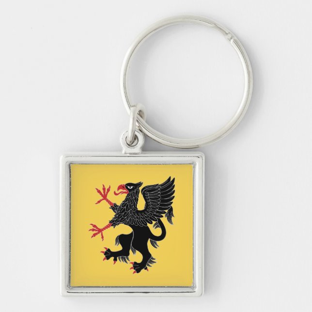 Griffin Rampant Sable Schlüsselanhänger (Vorne)