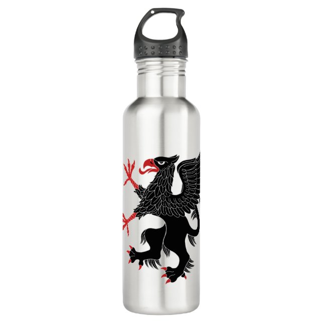 Griffin Rampant Sable Trinkflasche (Vorderseite)
