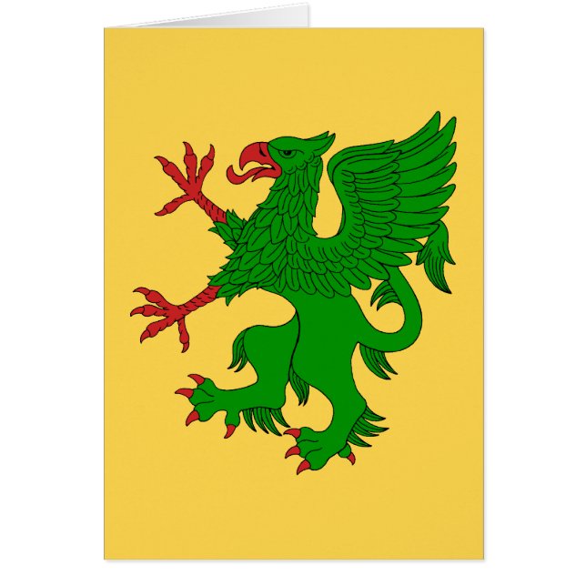 Griffin Rampant Vert Gruetkarte (Vorne)