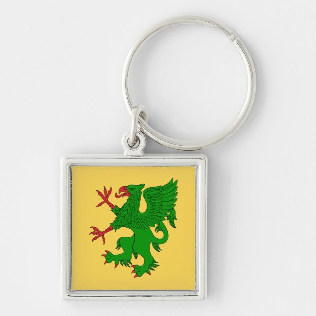 Griffin Rampant Vert Schlüsselanhänger (Vorne)